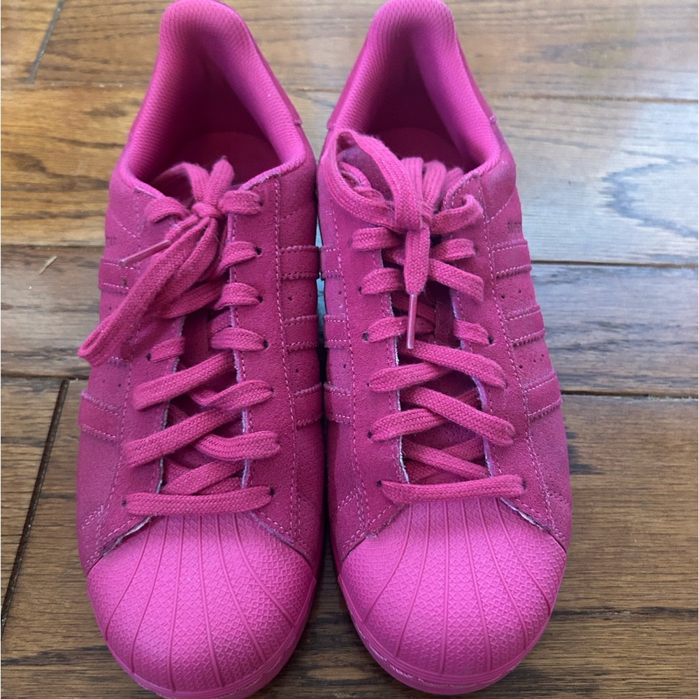 Adidas superstars hot pink